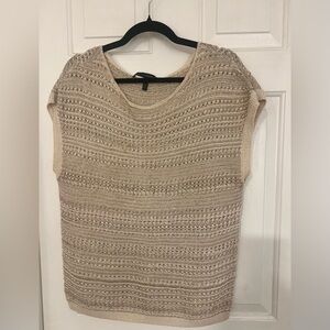 White House Black Market Cream Knit Sweater